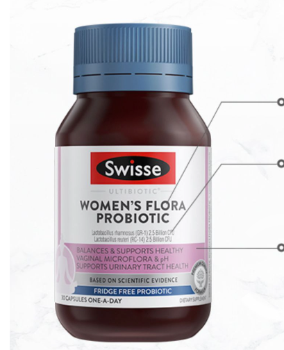 swisse 女性益生菌膠囊蔓越莓 專用調理女士  蔓越莓膠囊30粒