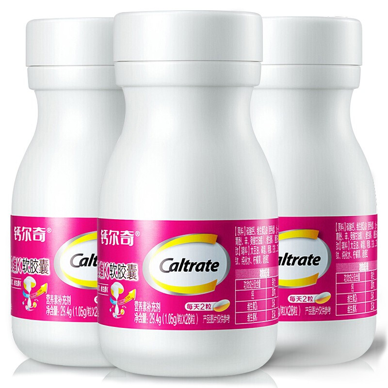 Caltrate 鈣爾奇 鈣維D維K軟膠囊 29.4g*3瓶