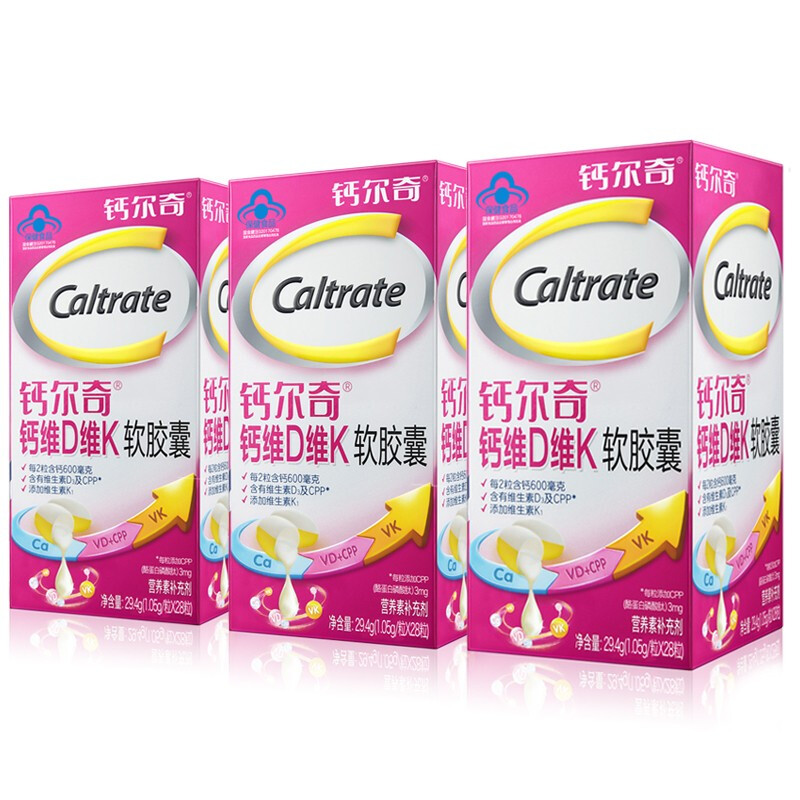 Caltrate 鈣爾奇 鈣維D維K軟膠囊 29.4g*3瓶