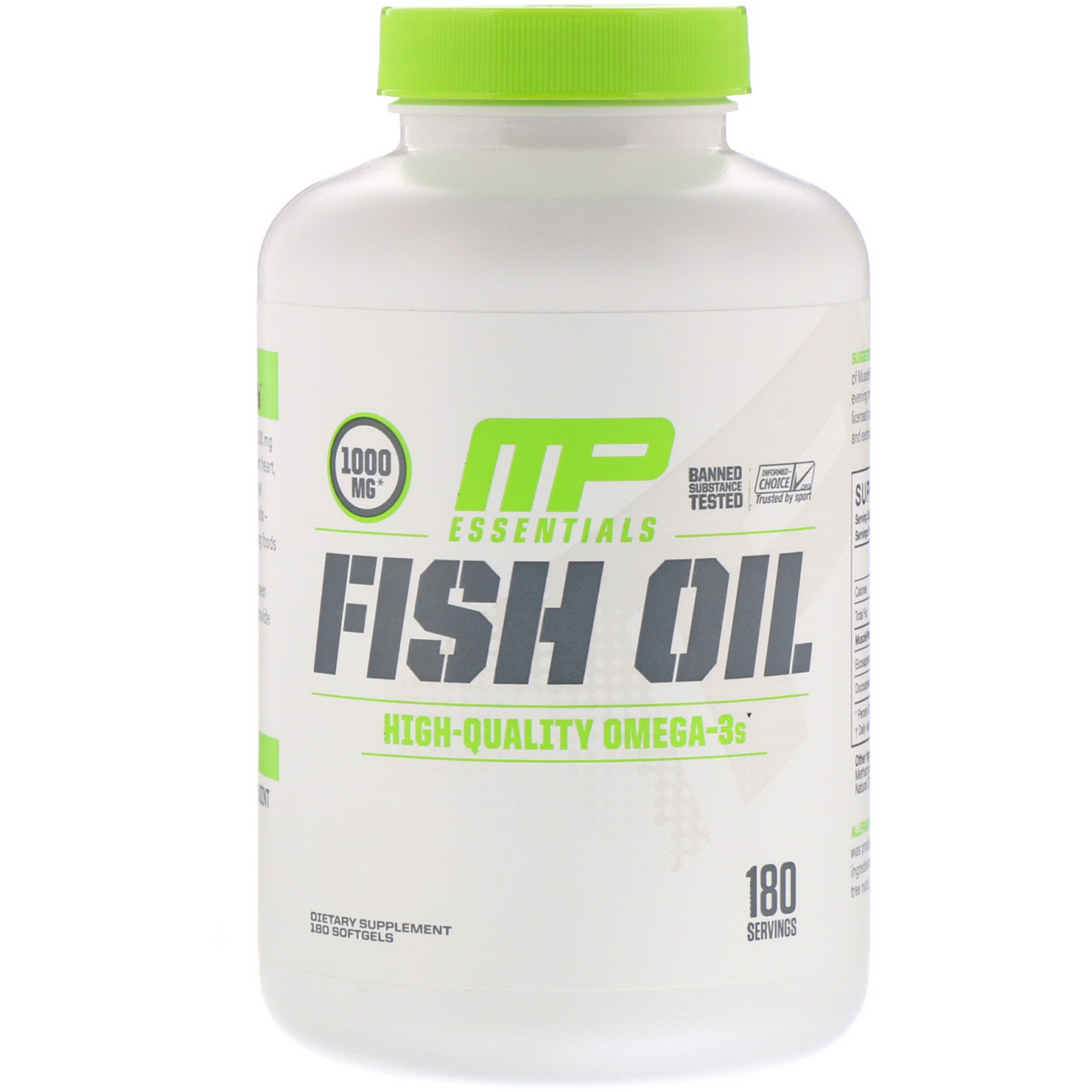 MUSCLEPHARM Essentials系列 魚(yú)油 膠囊