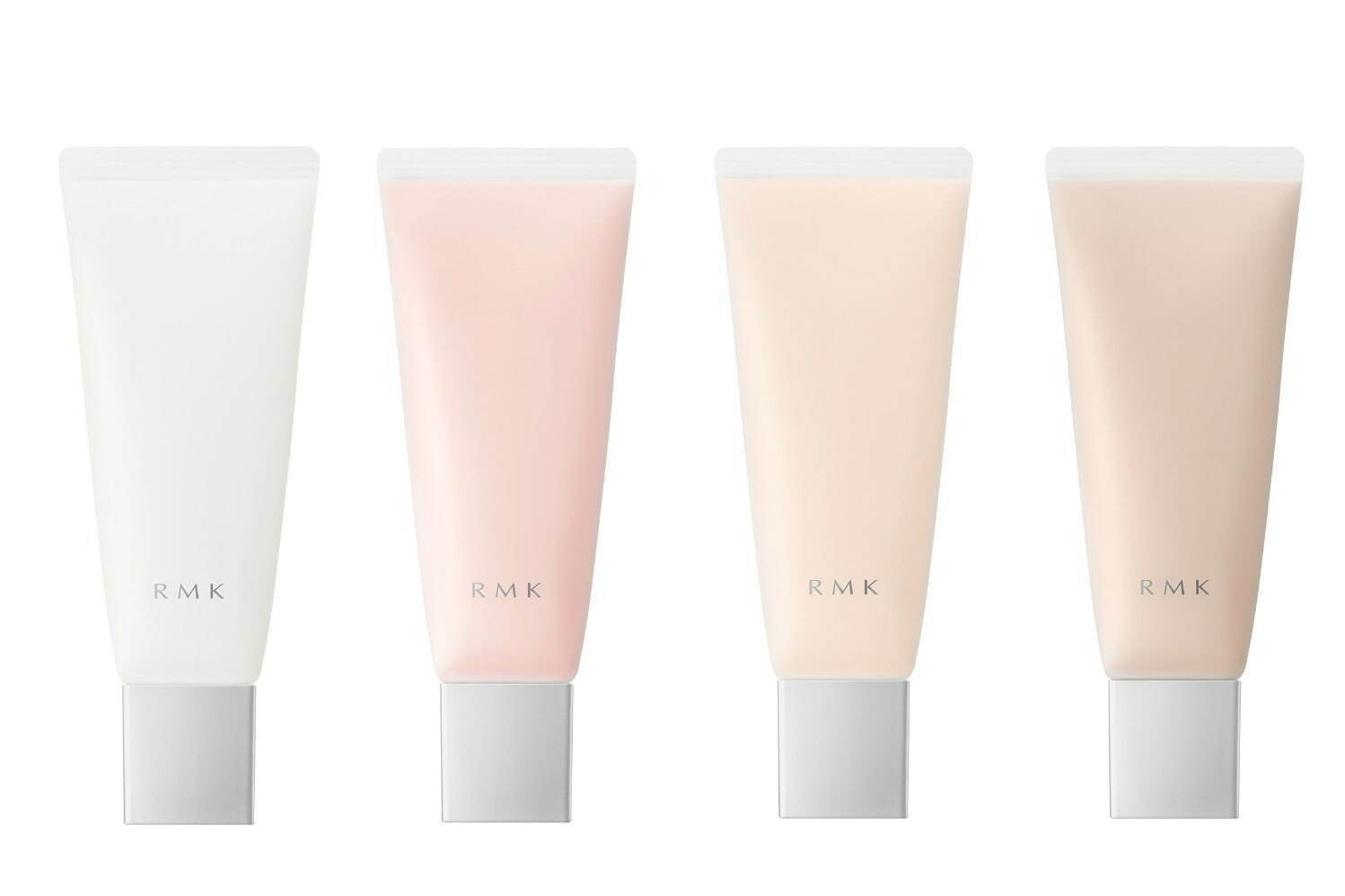 (左起) RMK Smooth Fit Poreless Base 01, 02, 03, 04 各35g 各4,180日元