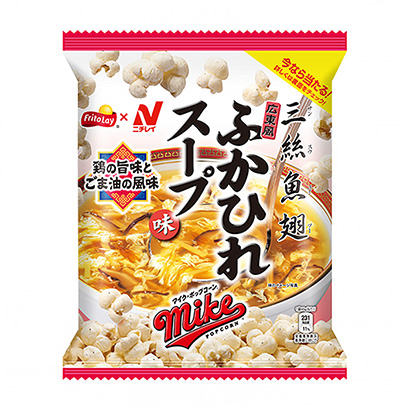 麥克風(fēng)爆米花魚翅湯味日本弗萊特點心包裝設(shè)計(圖1)