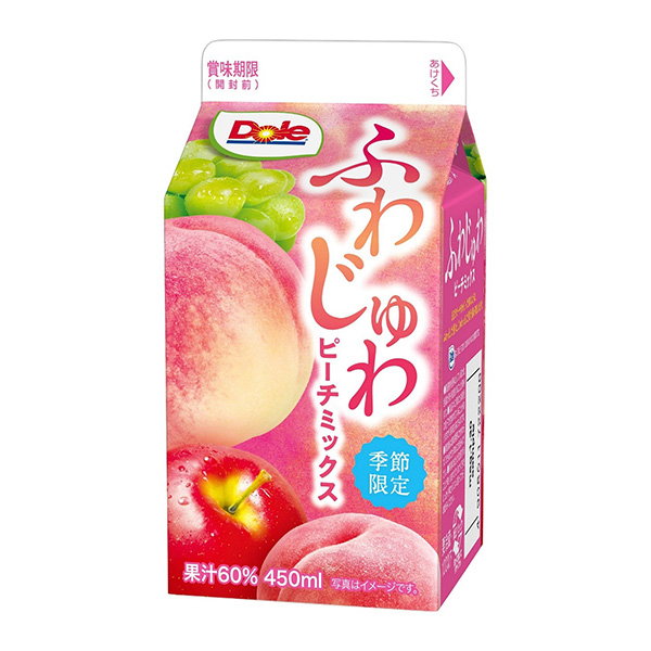 软水蜜桃混合雪印牛奶果实清凉饮料包装设计(图1)