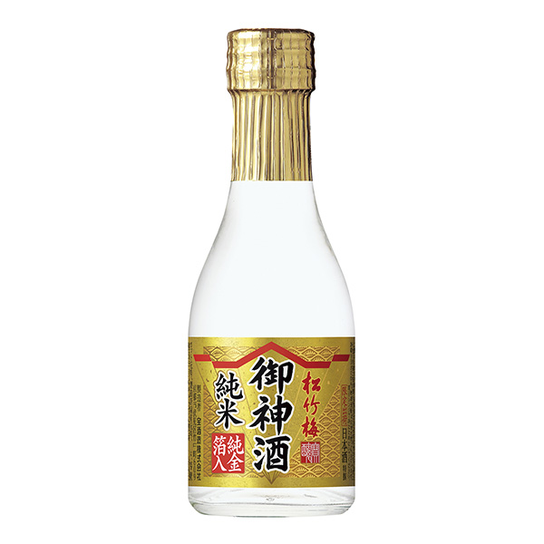 特撰松竹梅御神酒純米純金箔入寶酒造食品飲料包裝設(shè)計(jì)(圖1)