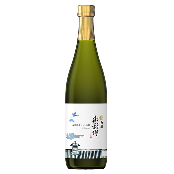 特撰白鶴御影鄉(xiāng)本釀造辛口白鶴錦白鶴酒造食品飲料包裝設(shè)計(圖1)