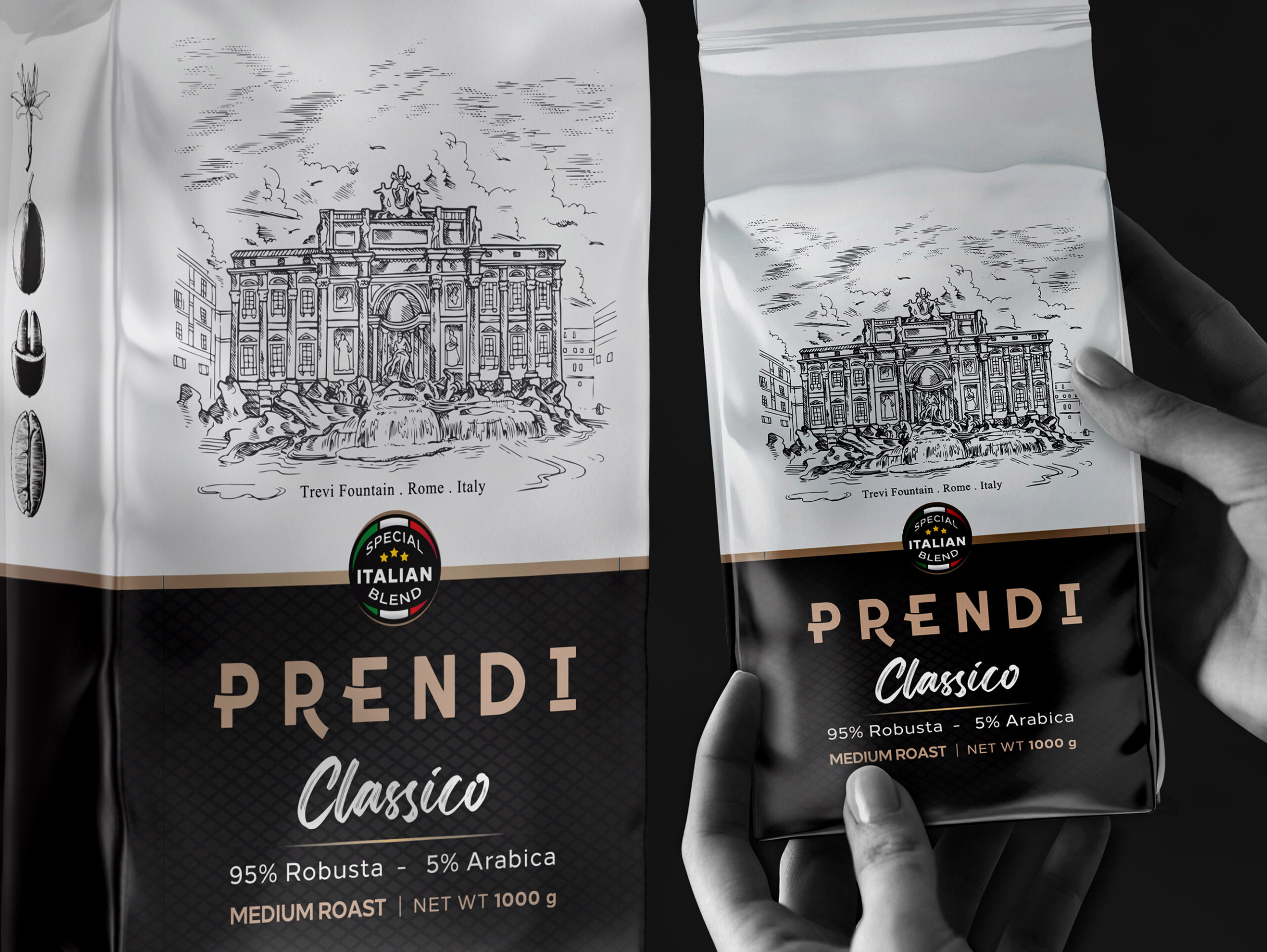 意大利咖啡豆包装袋这样设计(图5)