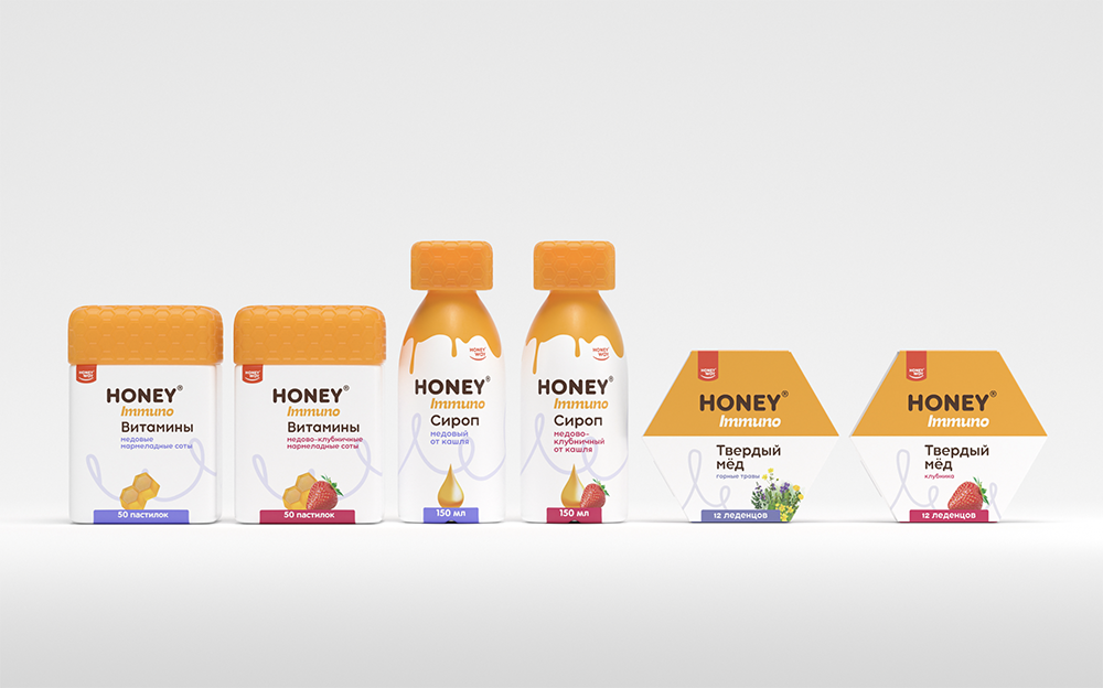 用蜂蜜制作的保健品包装设计欣赏(图3)