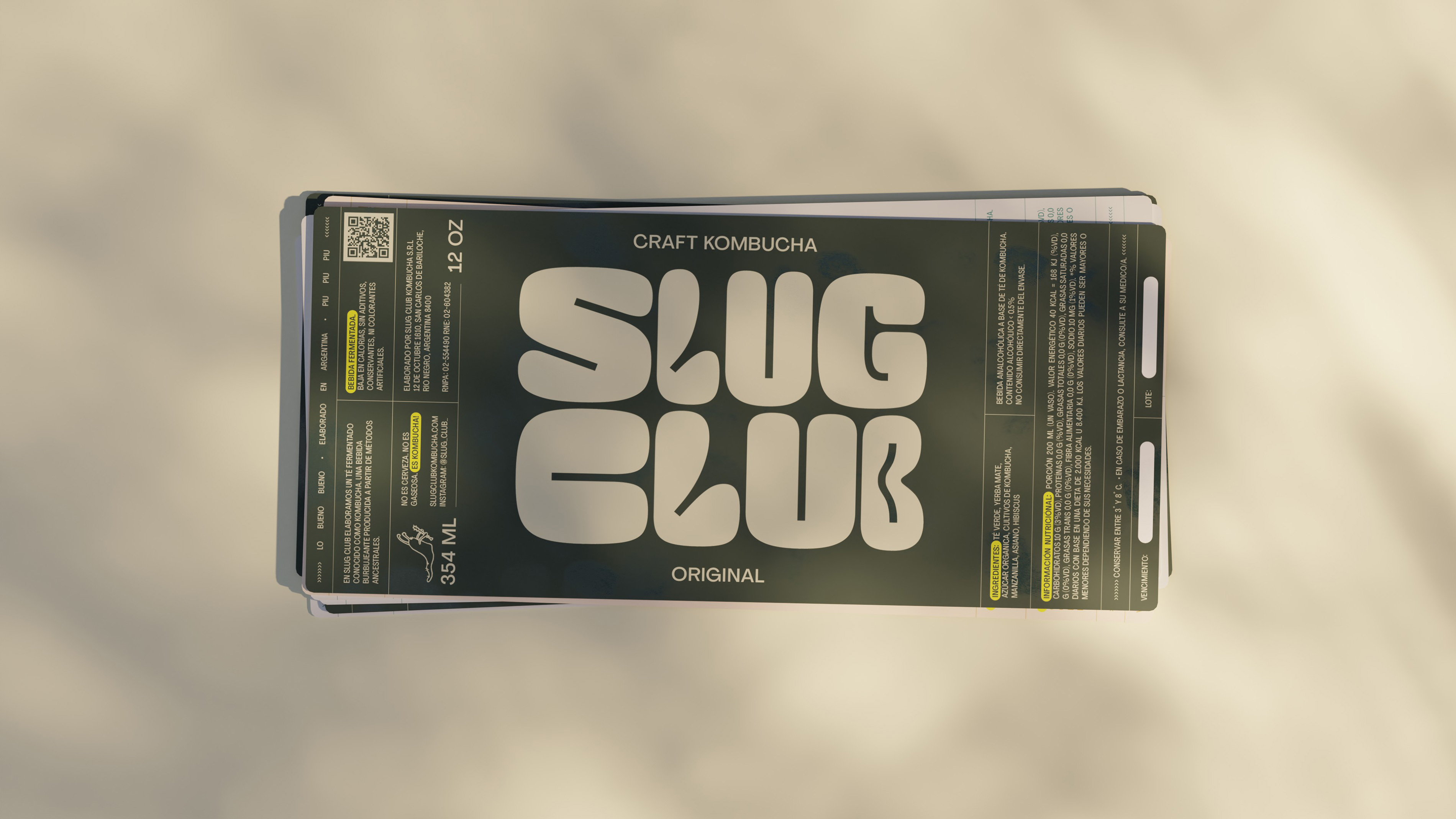 Slug Club康普茶饮料这样包装，创造出一种意想不到的精美美学(图4)