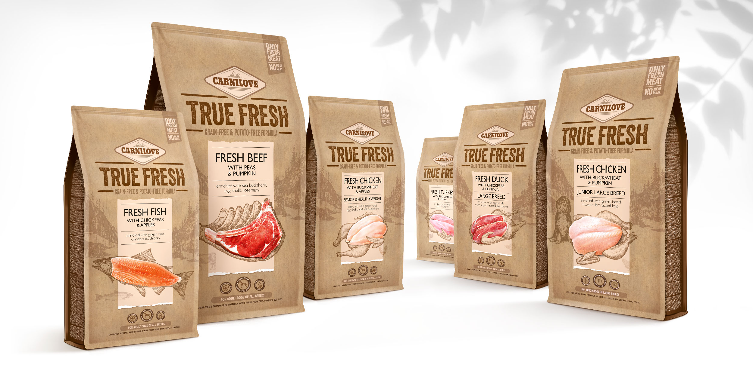 Carnilove TRUE FRESH品牌系列生冻干食品包装设计(图2)