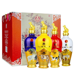 WULIANGYE 五粮液 生肖纪念酒 戊戌狗年 52%vol 浓香型白酒 500ml*4瓶 礼盒装