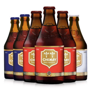 CHIMAY 智美 啤酒组合装 330ml*6瓶（白帽330ml*2瓶+蓝帽330ml*2瓶+红帽330ml*2瓶）