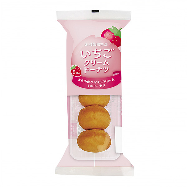 草莓奶油甜甜圈木村屋总总店包装设计(图1)