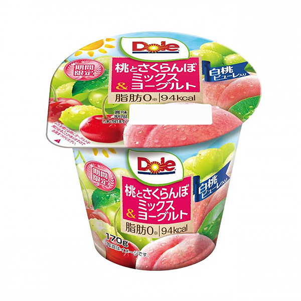 包装设计公司推荐 Dole 桃子和樱桃混合料&酸奶包装设计欣赏(图1)