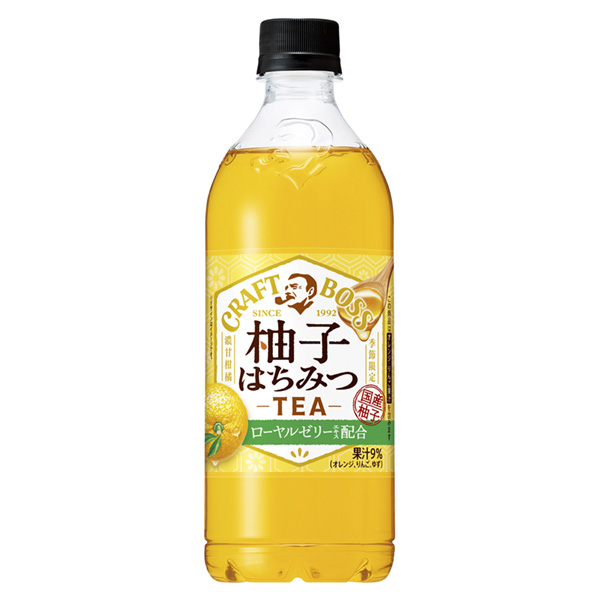 牛皮大王柚子蜂蜜茶三得利食品国际包装设计(图1)