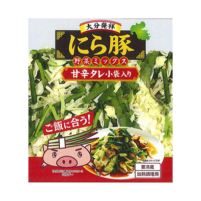 韭菜猪蔬菜混合料名水美人工厂烹饪品包装设计(图1)