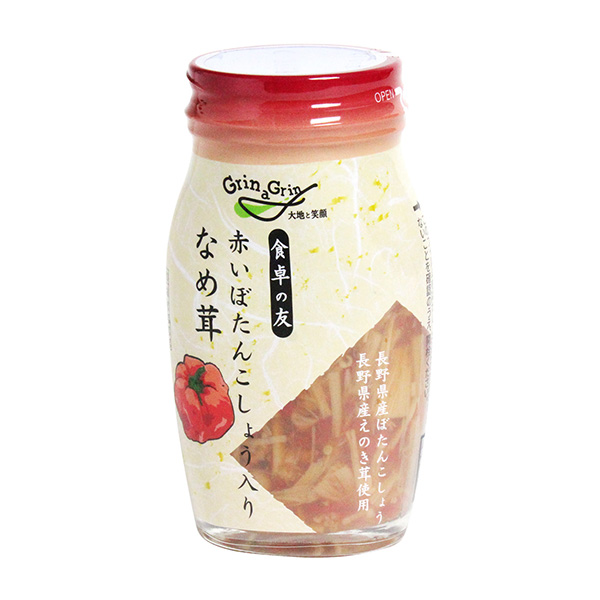 餐桌之友加入红牡丹酱的菇菇长野兴农罐头包装设计(图1)